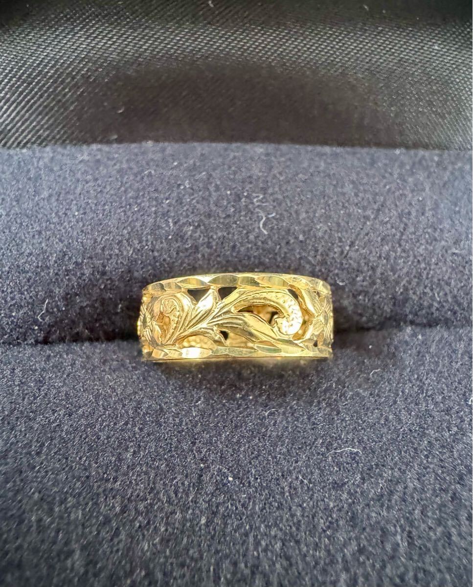 ハワイアンジュエリー YG 透かし彫りリング 14K 5号|Yahoo ハワイアンジュエリー YG 透かし彫りリング 14K 5号|Yahoo