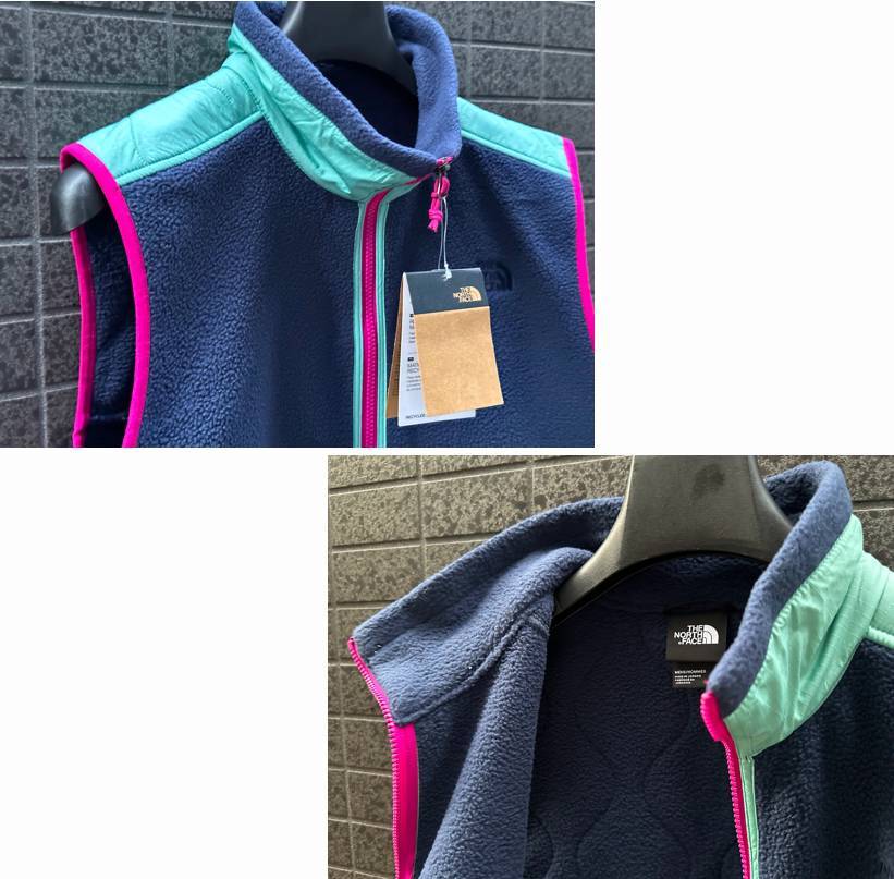 ◆モデル出品◆新品 XLサイズ ノースフェイス ロイヤル アーチ フリース×キルティンベスト ネイビー THE NORTH FACE ARCH VEST モデル出品 新品 XLサイズ ノースフェイス ロイヤル アーチ