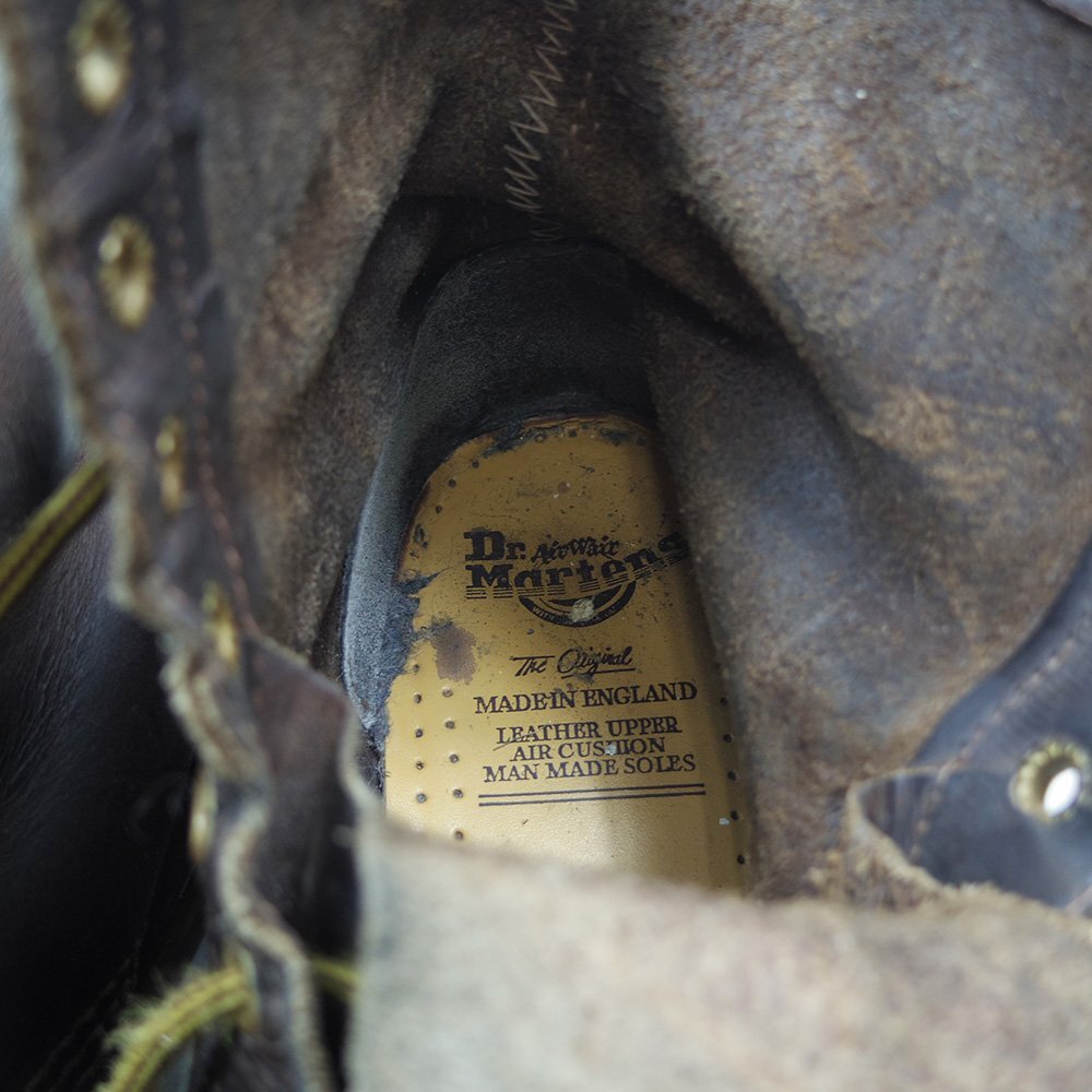 UK5 24cm соответствует Британия производства Dr.Martens Dr. Martens 8 отверстие желтый стежок кожа Англия производства - ikatto /25.3.10/P2586