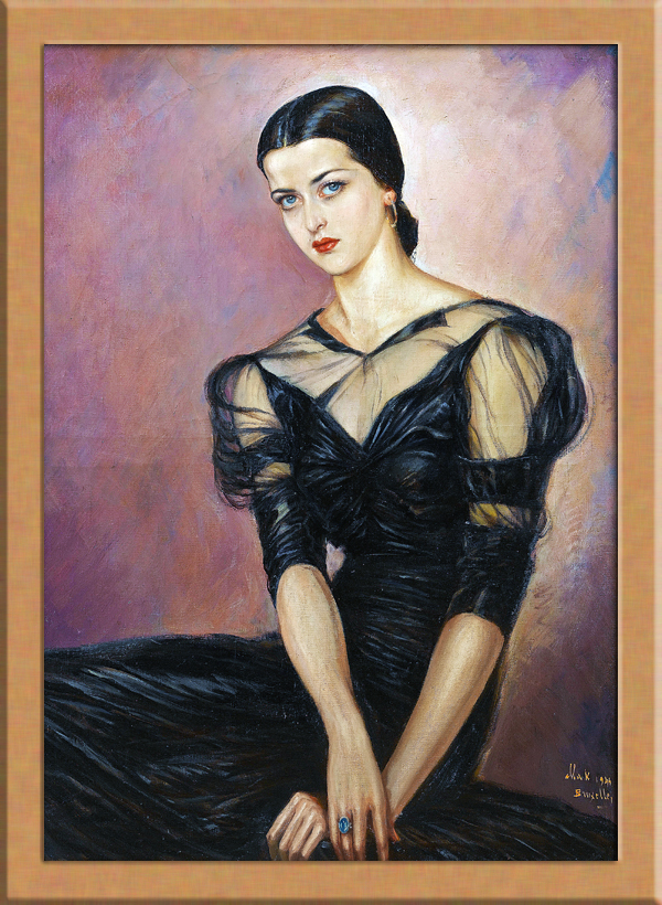 青い目 女性 A3 ロシアのアート