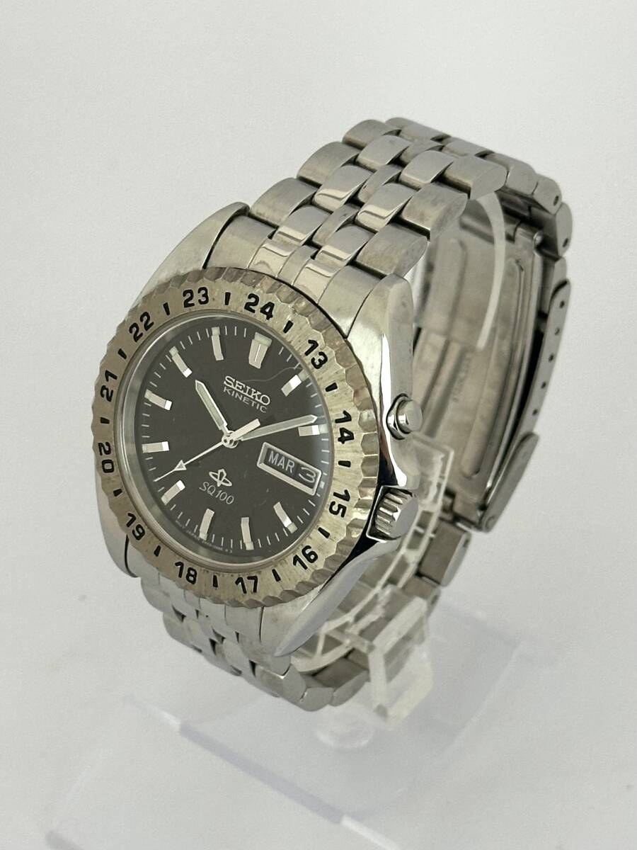 3-038 1円～ SEIKO KINETIC SQ100 5M43-0A90 セイコー