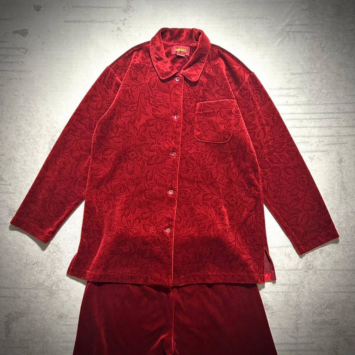 超美品 90's KENZO セットアップ ベロア M ジャガード