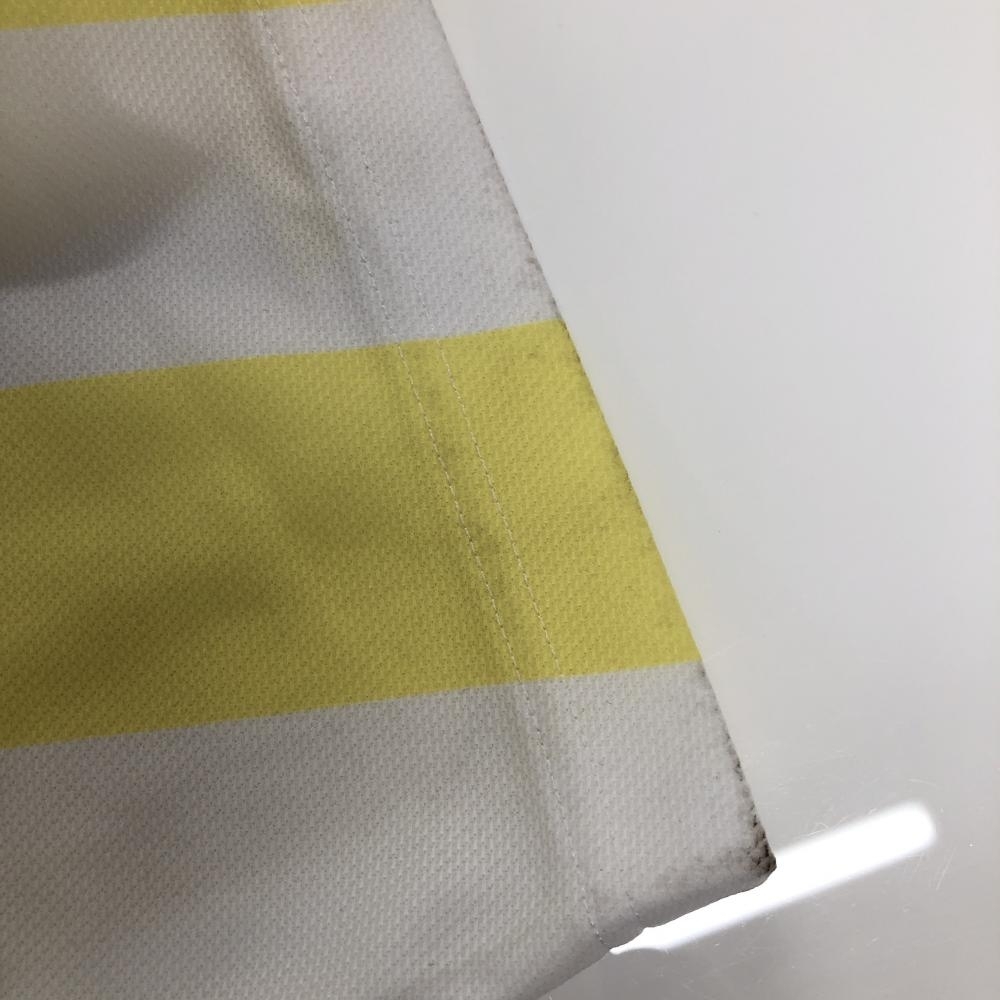 【超美品】トミーヒルフィガー 半袖ポロシャツ イエロー×白 ボーダー メンズ L ゴルフウェア サンプル品 Tommy Hilfiger Golf_画像8