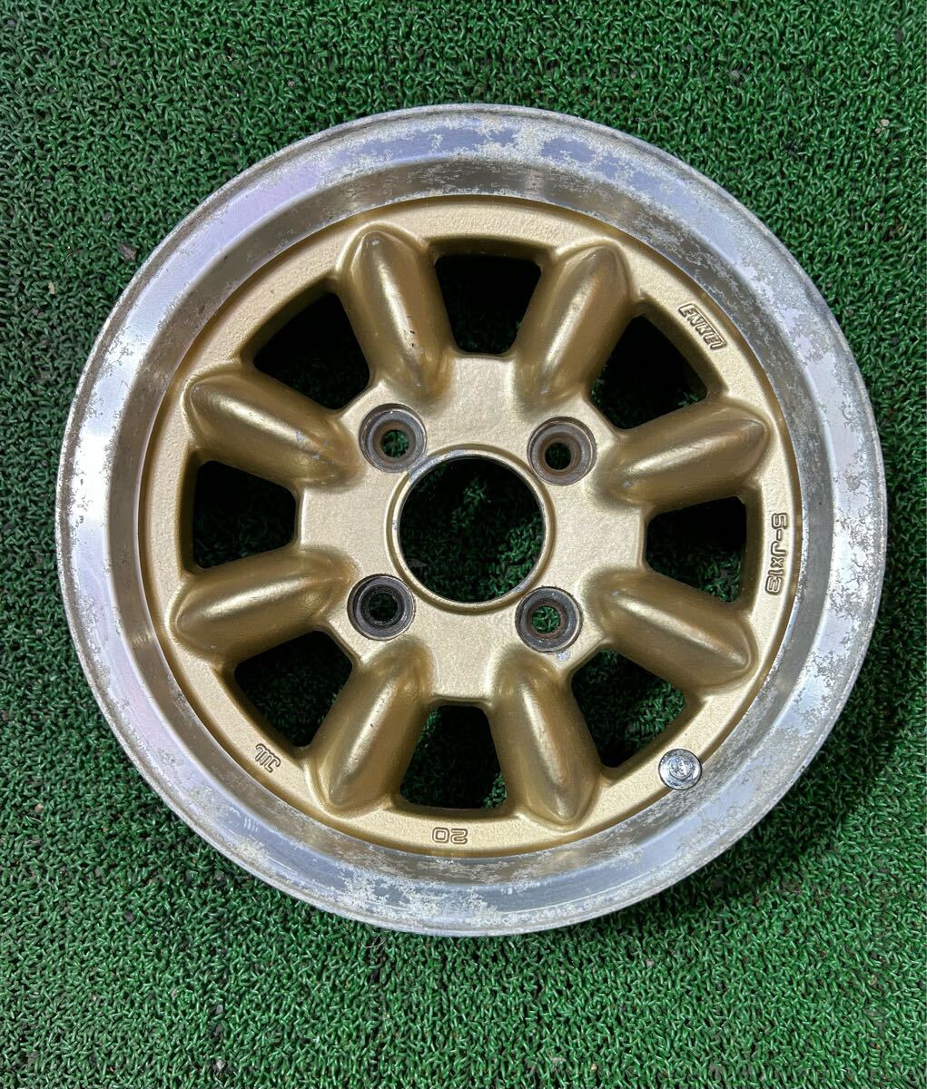 ＊ENKEI 國産 舊車用, ゴールド【13×5.0J +20 PCD:114.3×4H ハブ徑: 68mm】＊4本セット