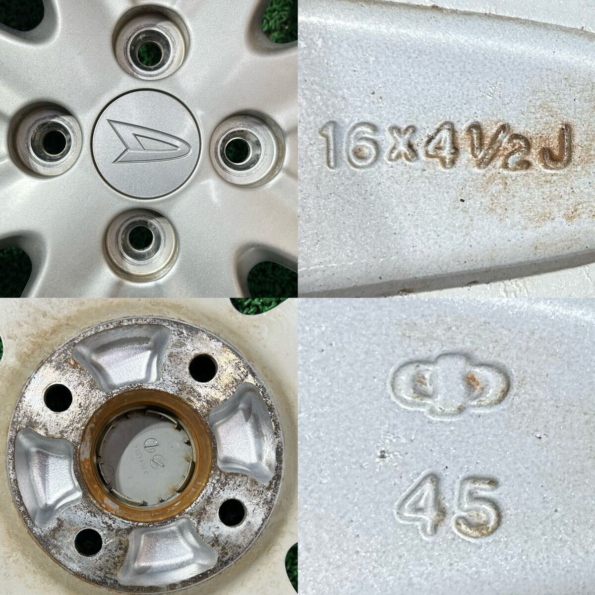 * Daihatsu оригинальный [16×4.5J +45 PCD:100×4H диаметр втулки :52mm]*4 шт. комплект 
