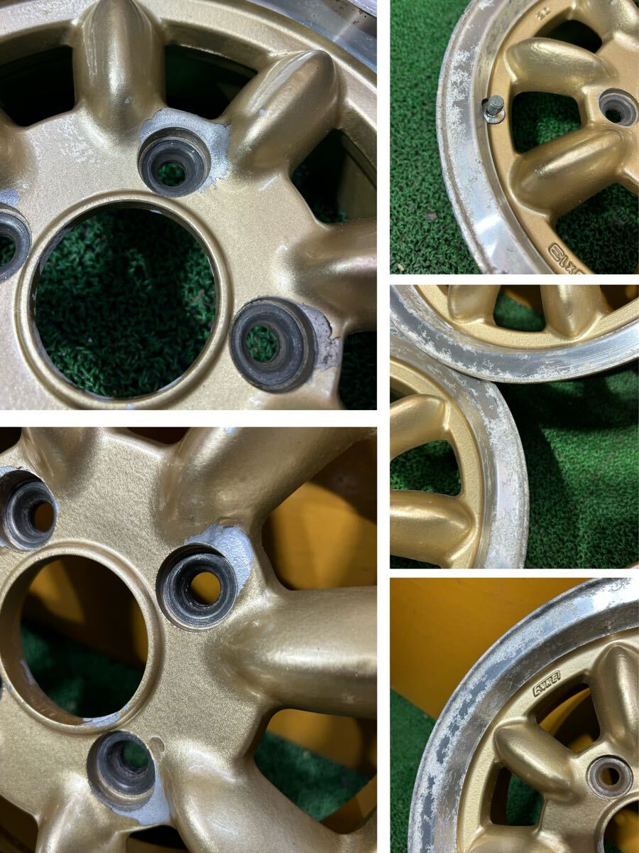 ＊ENKEI 國産 舊車用, ゴールド【13×5.0J +20 PCD:114.3×4H ハブ徑: 68mm】＊4本セット