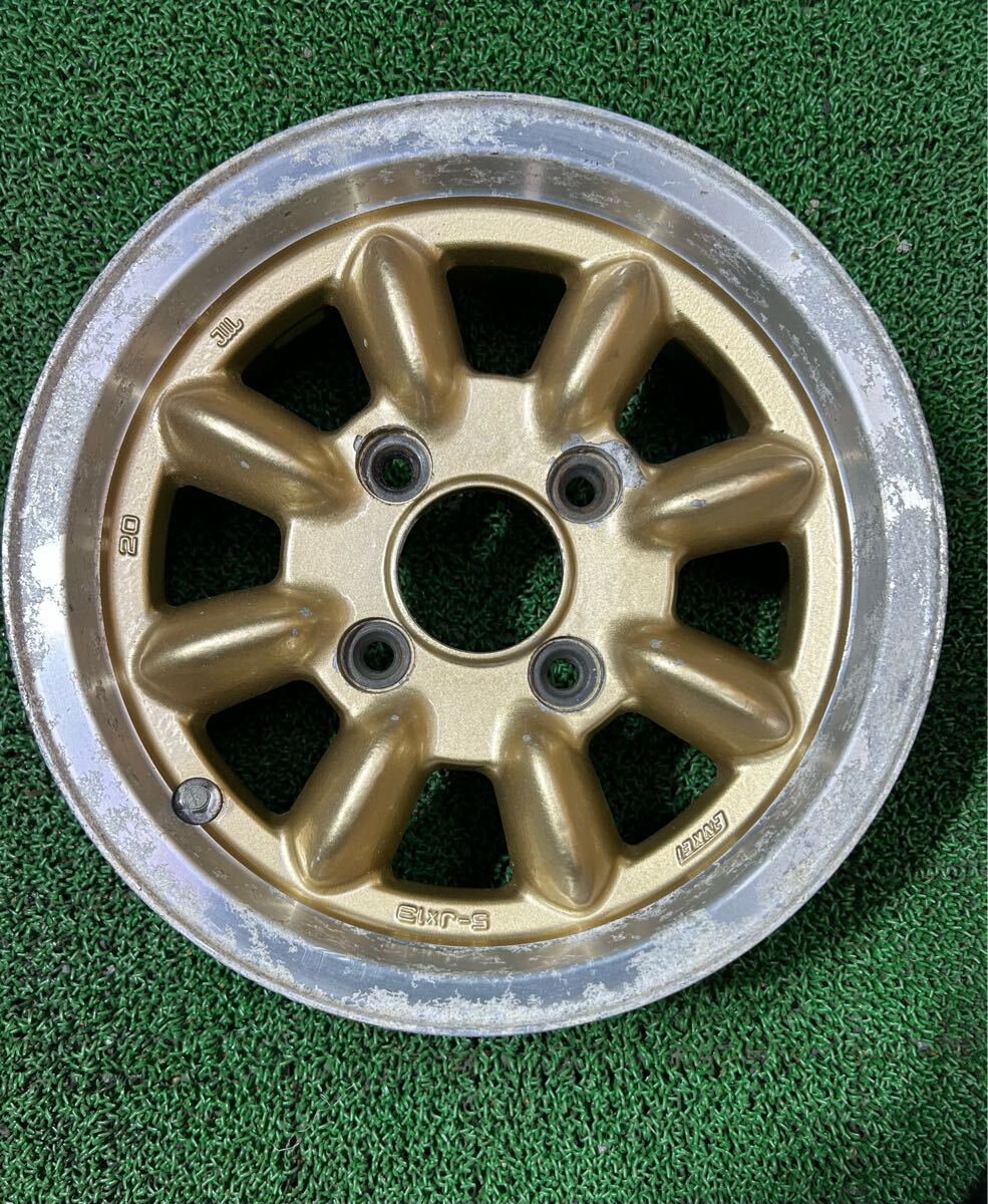 ＊ENKEI 國産 舊車用, ゴールド【13×5.0J +20 PCD:114.3×4H ハブ徑: 68mm】＊4本セット
