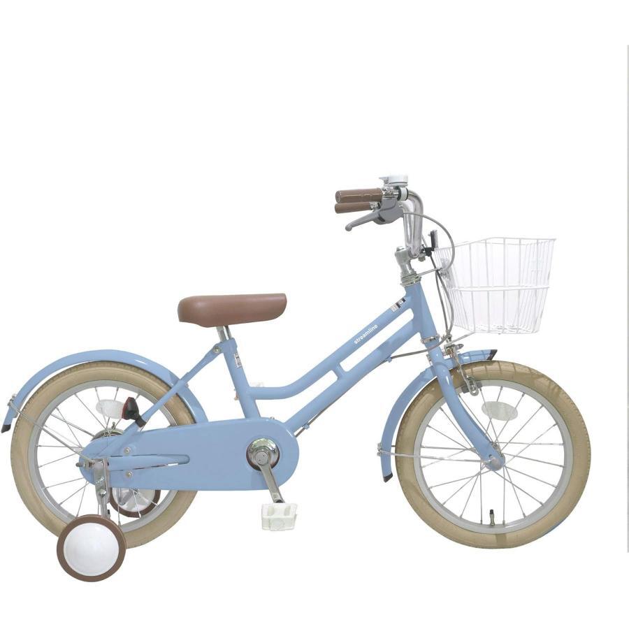 ★箱割品★Streamline ストリームライン 子供用自転車 補助輪つき 16インチ ブルーグレー