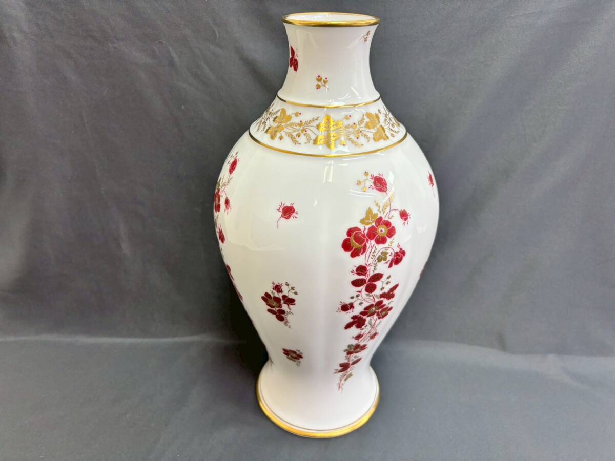 T328B【美品】大倉陶園 OLD OKURA 花文花瓶 花器 フラワーベース T328B【美品】大倉陶園 OLD OKURA 花文花瓶 花器 フラワーベース