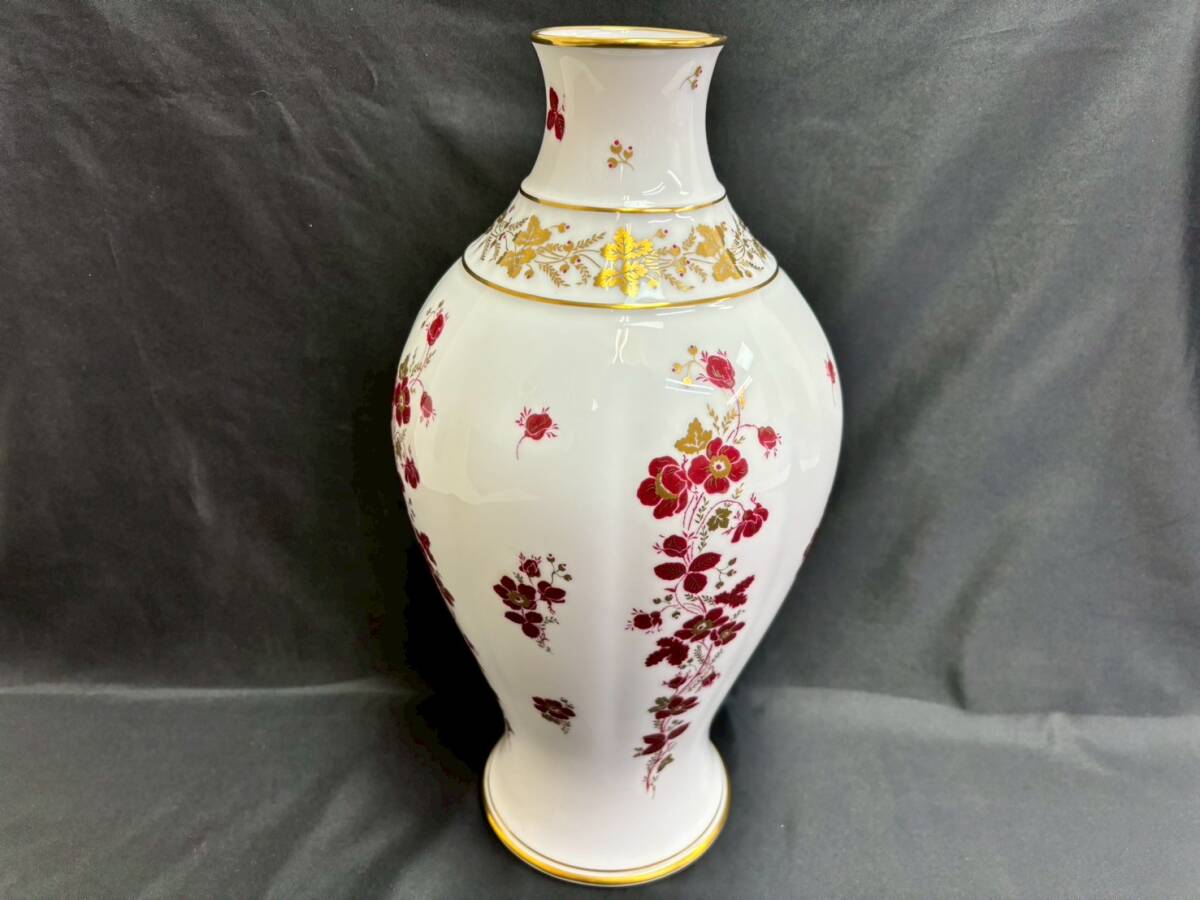 T328B【美品】大倉陶園 OLD OKURA 花文花瓶 花器 フラワーベース T328B【美品】大倉陶園 OLD OKURA 花文花瓶 花器 フラワーベース