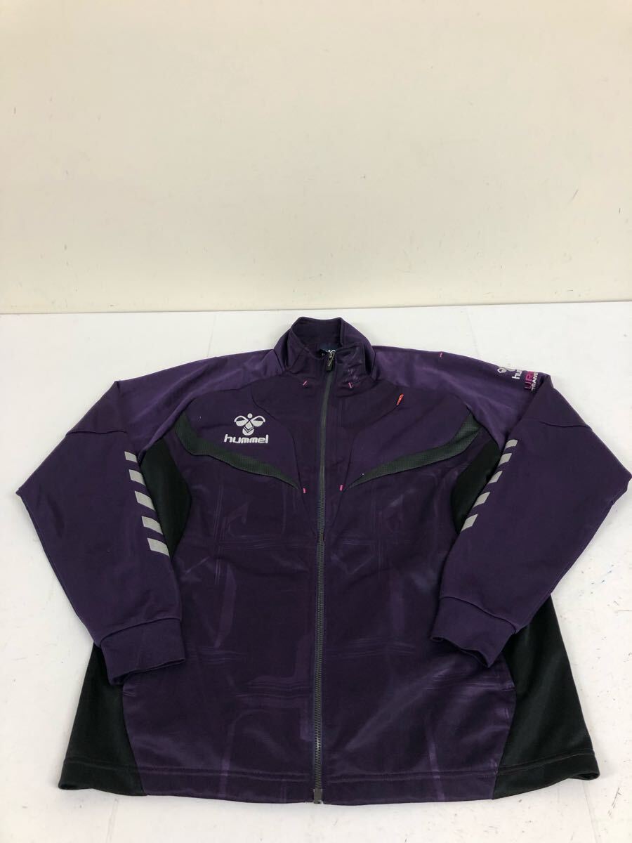 送料無料★hummel ヒュンメル★ジャージ トラックジャケット★メンズ　Lサイズ★紫#70306saz