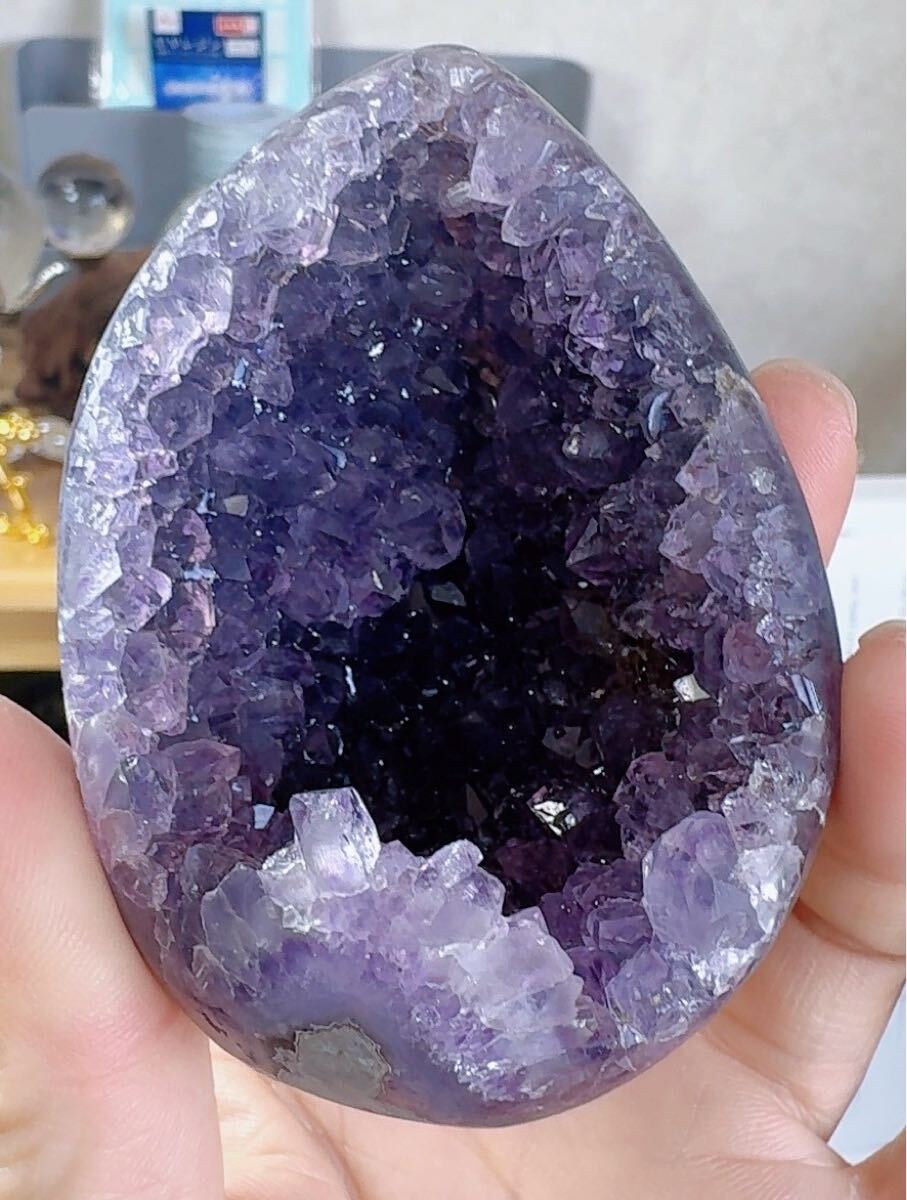 SS-0151天然石 恐龍卵 アメジスト クラスター Amethyst 紫水晶 SS-0151天然石 恐龍卵 アメジスト クラスター Amethyst 紫水晶