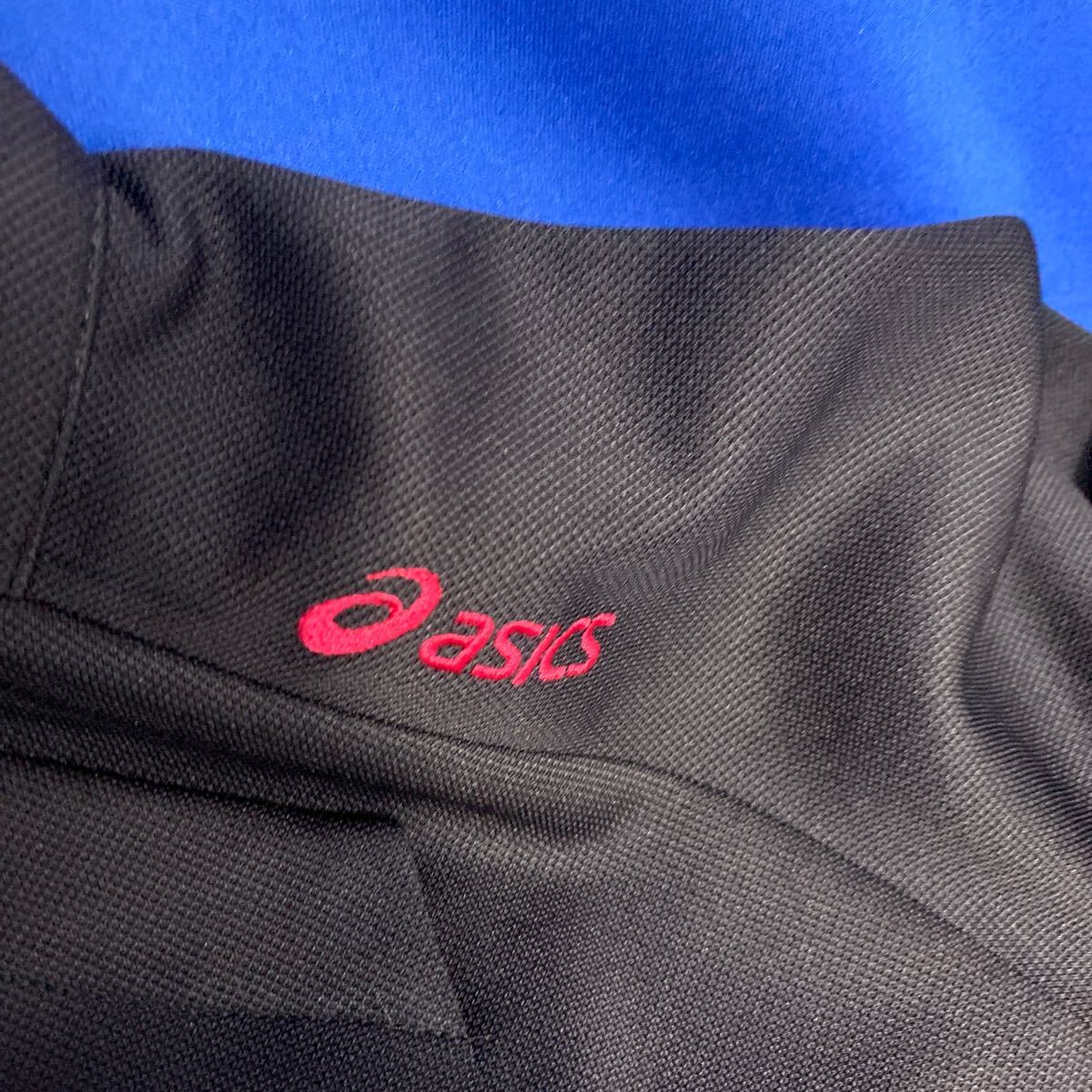 ふ17 アシックス　スクラブ レディス 半袖　CHM359-98 ネイビー　バーガンディ　L_画像4