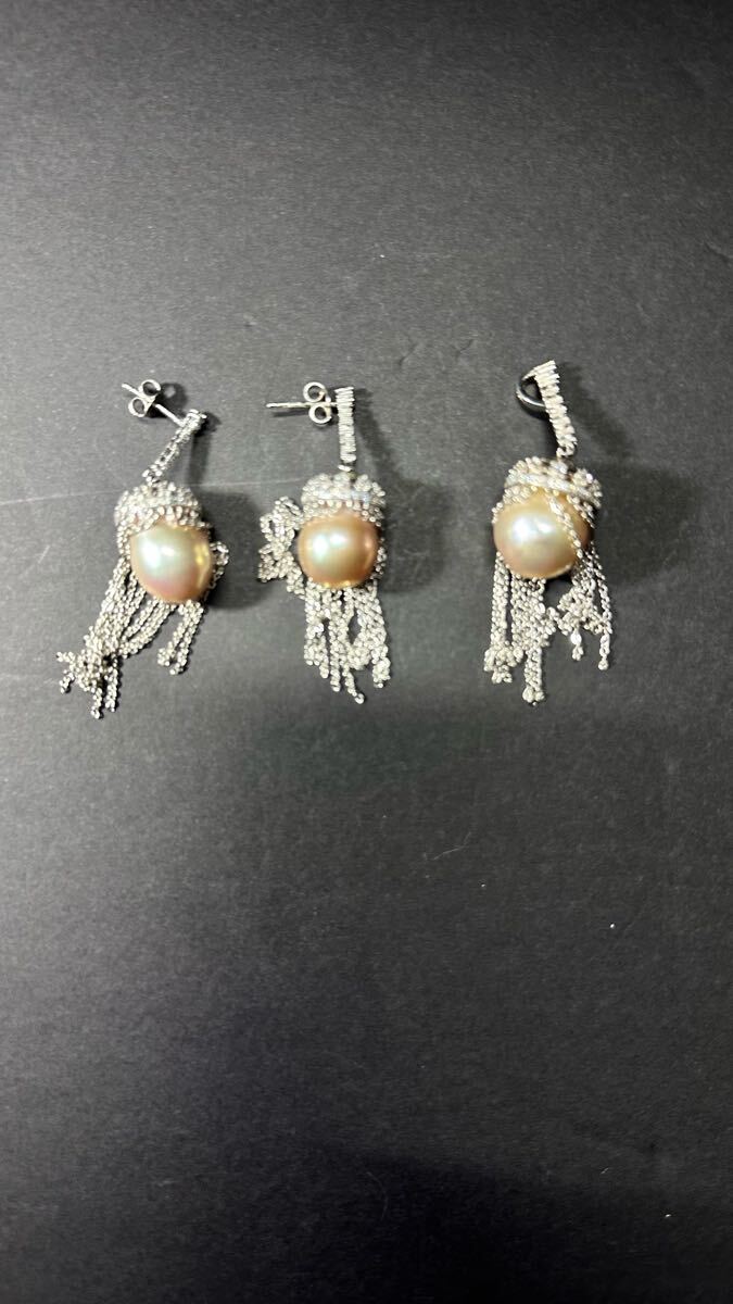 シルバー真珠セット、ピアス、ペンダント、レディースファション、アクセサリー_画像6