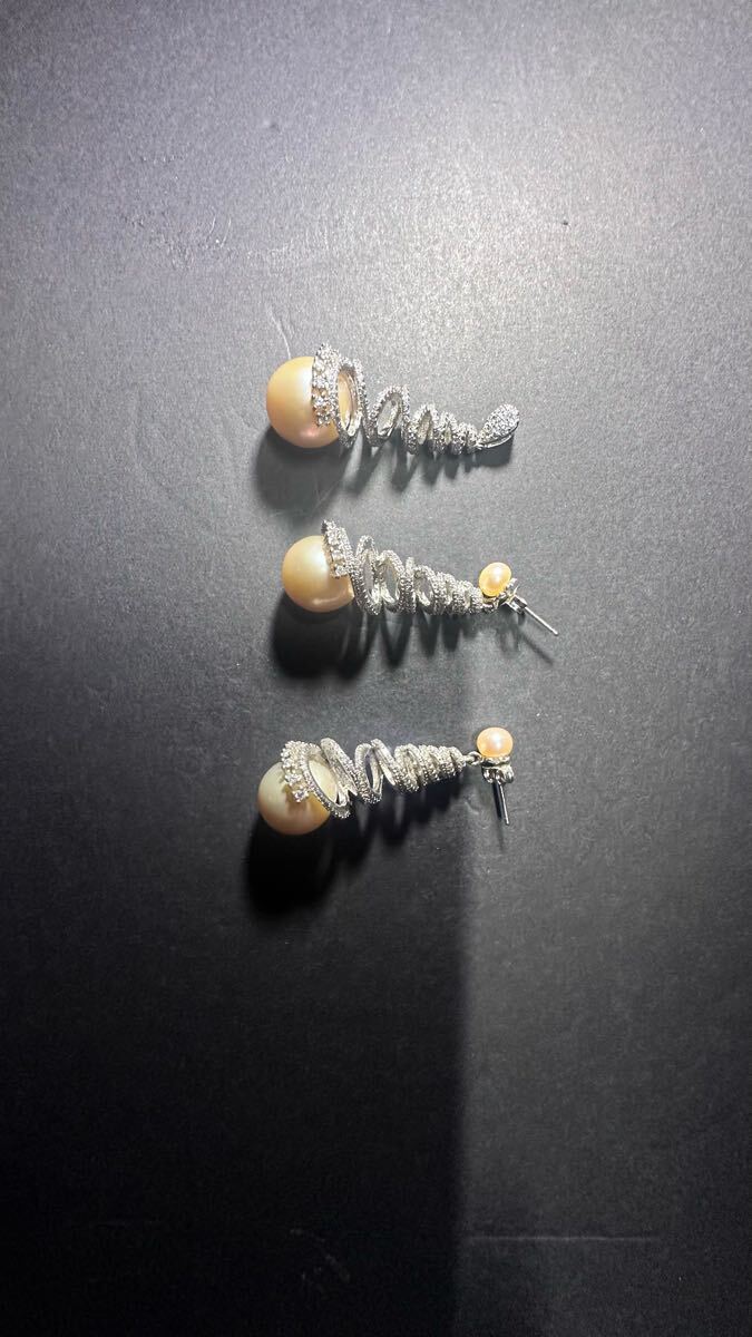 シルバー真珠セット、ピアス、ペンダント、レディースファション、アクセサリー, 貝真珠_画像6