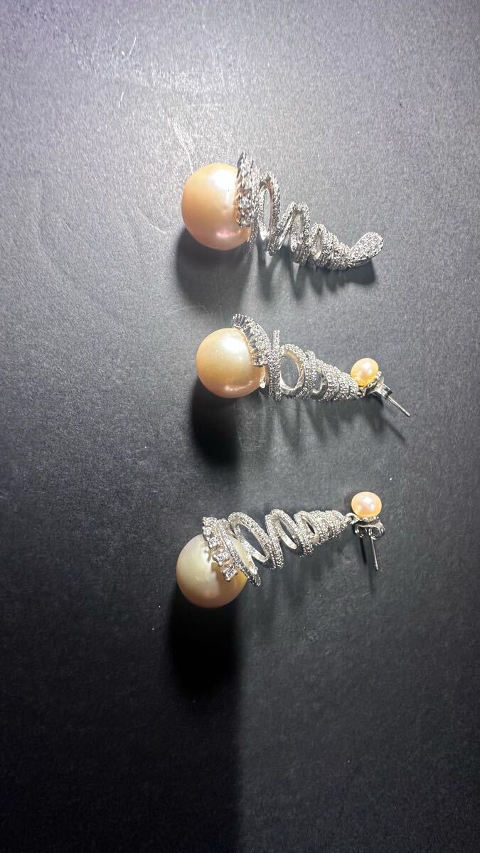 シルバー真珠セット、ピアス、ペンダント、レディースファション、アクセサリー, 貝真珠_画像8