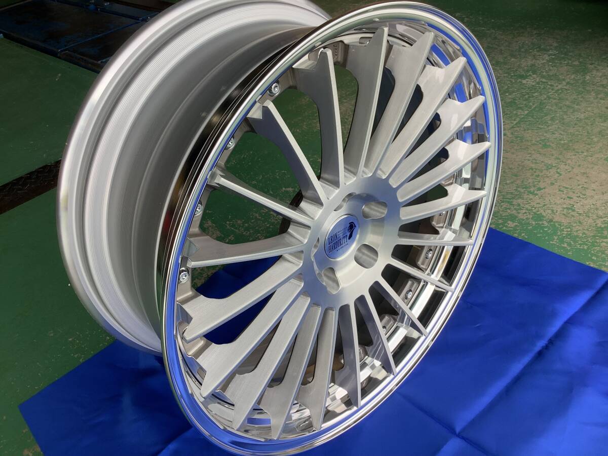 在庫OK レオンハルト イリオス CV 21x9J 5H 114.3 +37 4本 1台 高級 カスタム用 ブラッシュド 段リム フィン 30系 アル ヴェル ハリアー 等_画像4