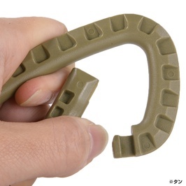 ミリタリーカラビナ D型 プラスチック製 サバゲー装備 [ ブラック ] タクティカルリンク カラビナキーホルダー_画像6