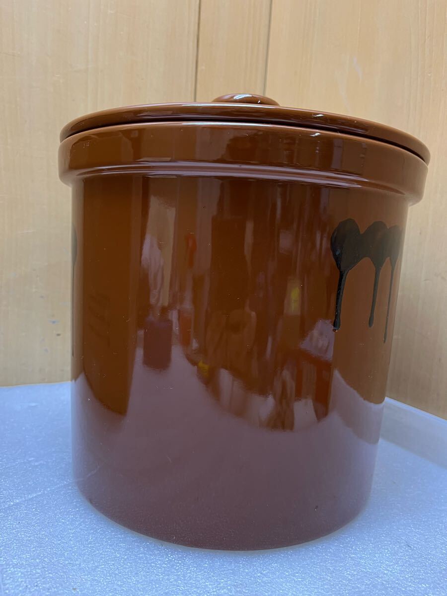 RE3468 久松 常滑焼 壺 4号 蓋付き 7.2L 飲食物容器 陶器 梅干し RE3468 久松 常滑焼 壺 4号 蓋付き 7.2L 飲食物容器 陶器 梅干し