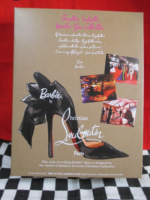 !_* Mattel Barbie collector Christian Louboutin Barbie Shoe Collection чай цвет Christian Louboutin сотрудничество Barbie размер. обувь 