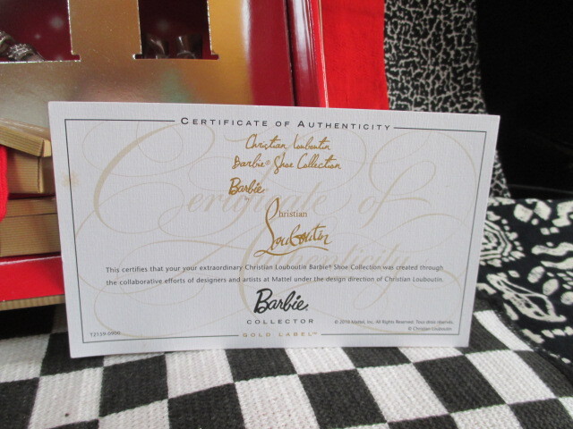!_* Mattel Barbie collector Christian Louboutin Barbie Shoe Collection чай цвет Christian Louboutin сотрудничество Barbie размер. обувь 
