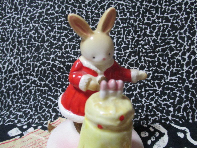 * Vintage прекрасный товар керамика . retro LucyLucy Рождество кекс музыкальная шкатулка солнечный ta. улица ......1988 сиденье gchi сделано в Японии 