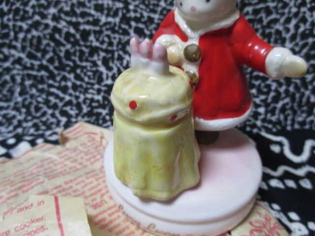 * Vintage прекрасный товар керамика . retro LucyLucy Рождество кекс музыкальная шкатулка солнечный ta. улица ......1988 сиденье gchi сделано в Японии 