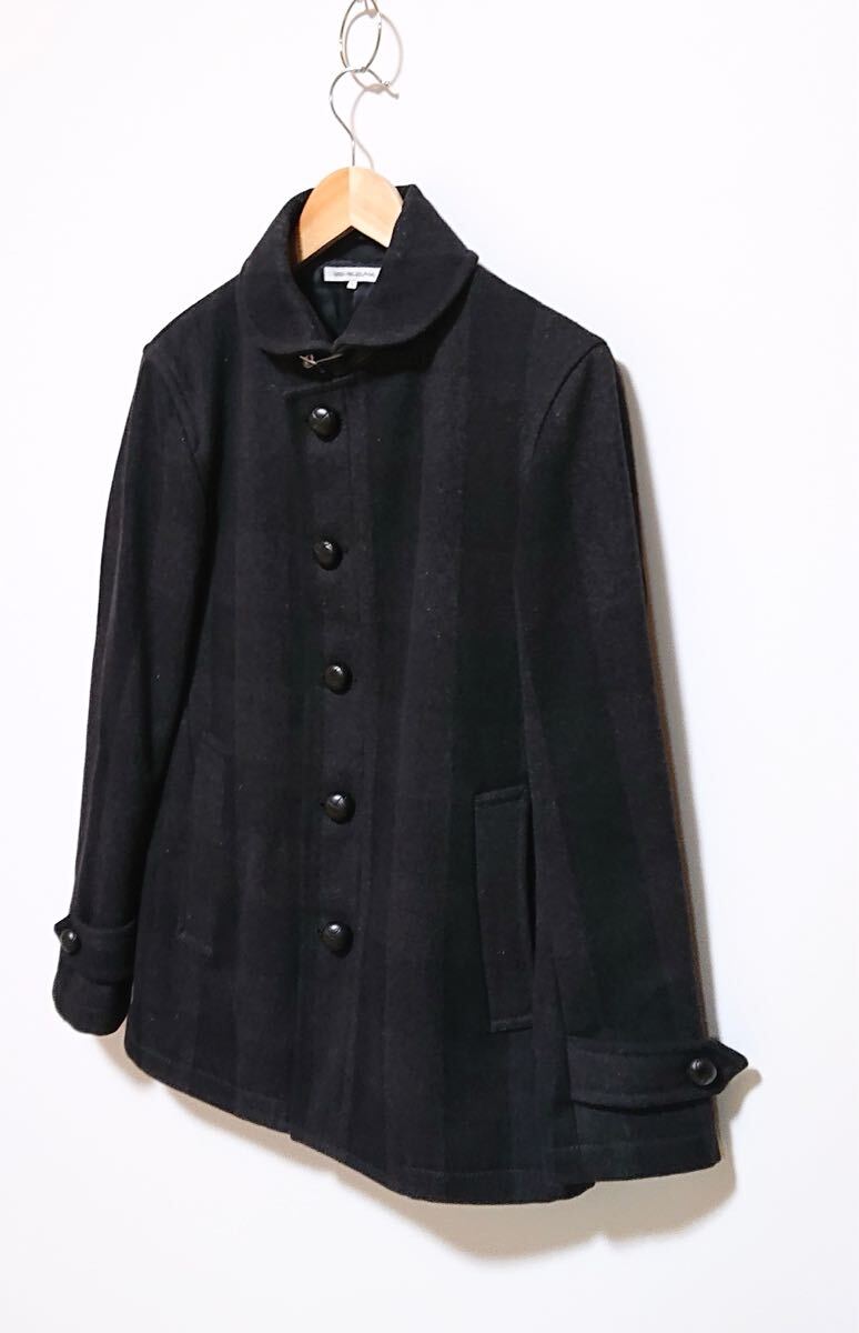 h2004gg ユナイテッドアローズ グリーンレーベル リラクシング green label relaxing サイズS コート チェック メンズ 秋冬 上着 ウール混_画像4