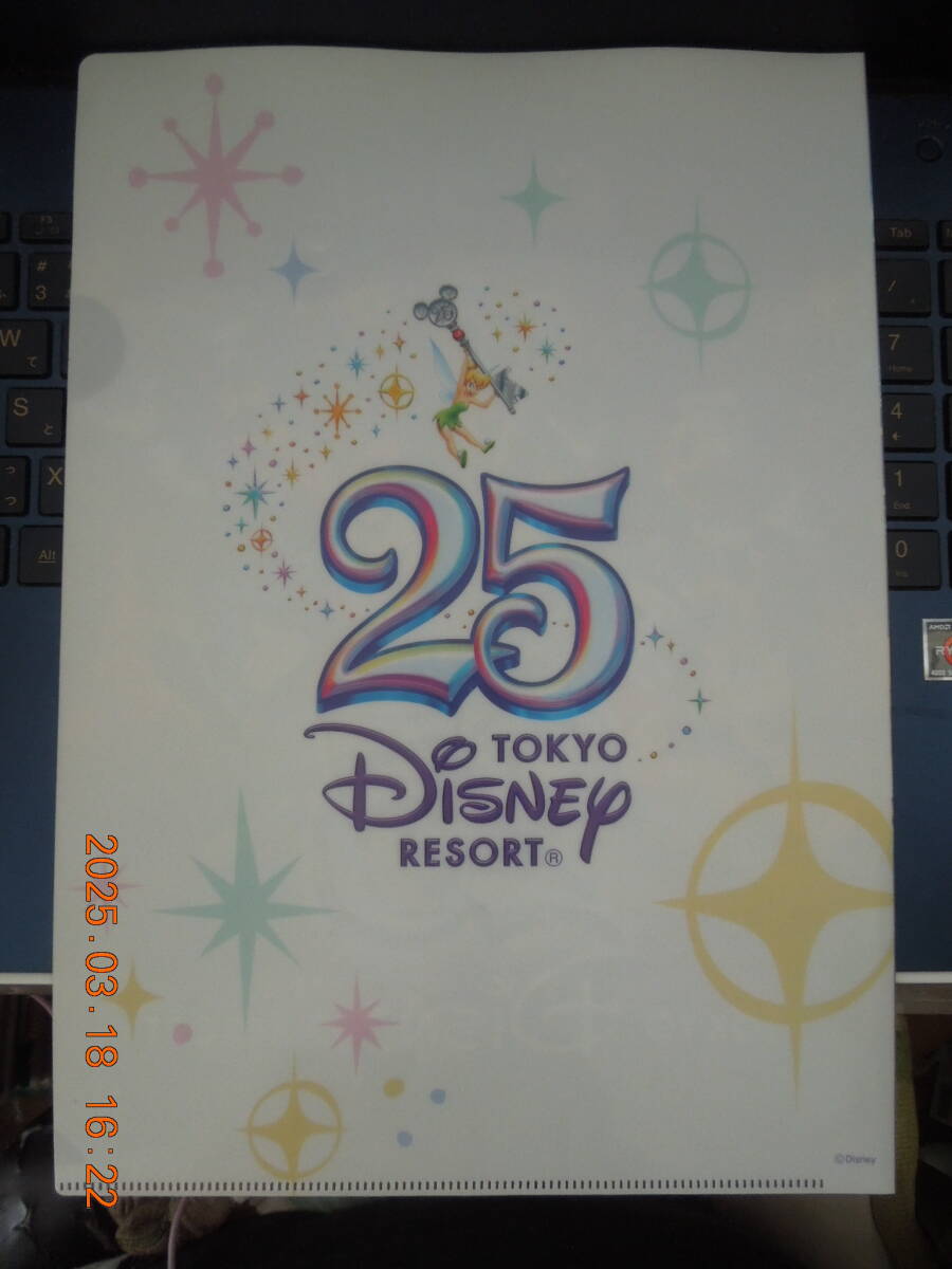  Tokyo Disney resort 25 годовщина A4 прозрачный файл / Mickey Mouse Minnie Mouse Дональд dag Pluto Goofy 