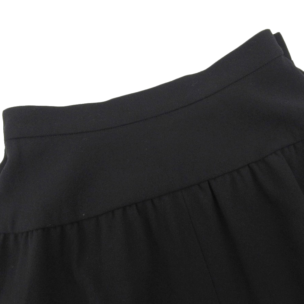 【本物保証】 超美品 シャネル CHANEL ココマーク ココボタン スカート 20615 34 レディース ウール ブラック ロゴ ヴィンテージ