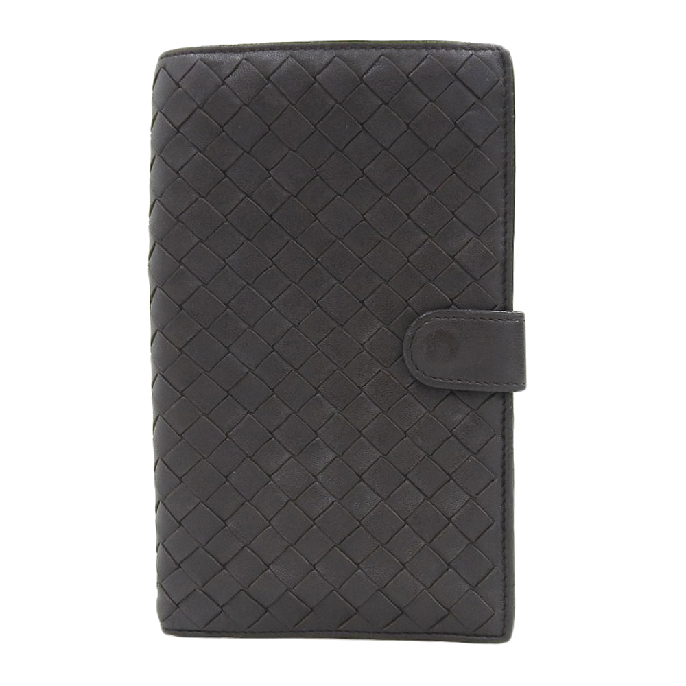 【本物保証】 ボッテガヴェネタ BOTTEGA VENETA イントレチャート ホック付折り財(cái)布 114074 V0013 2040 革 レザー 茶 ブラウン