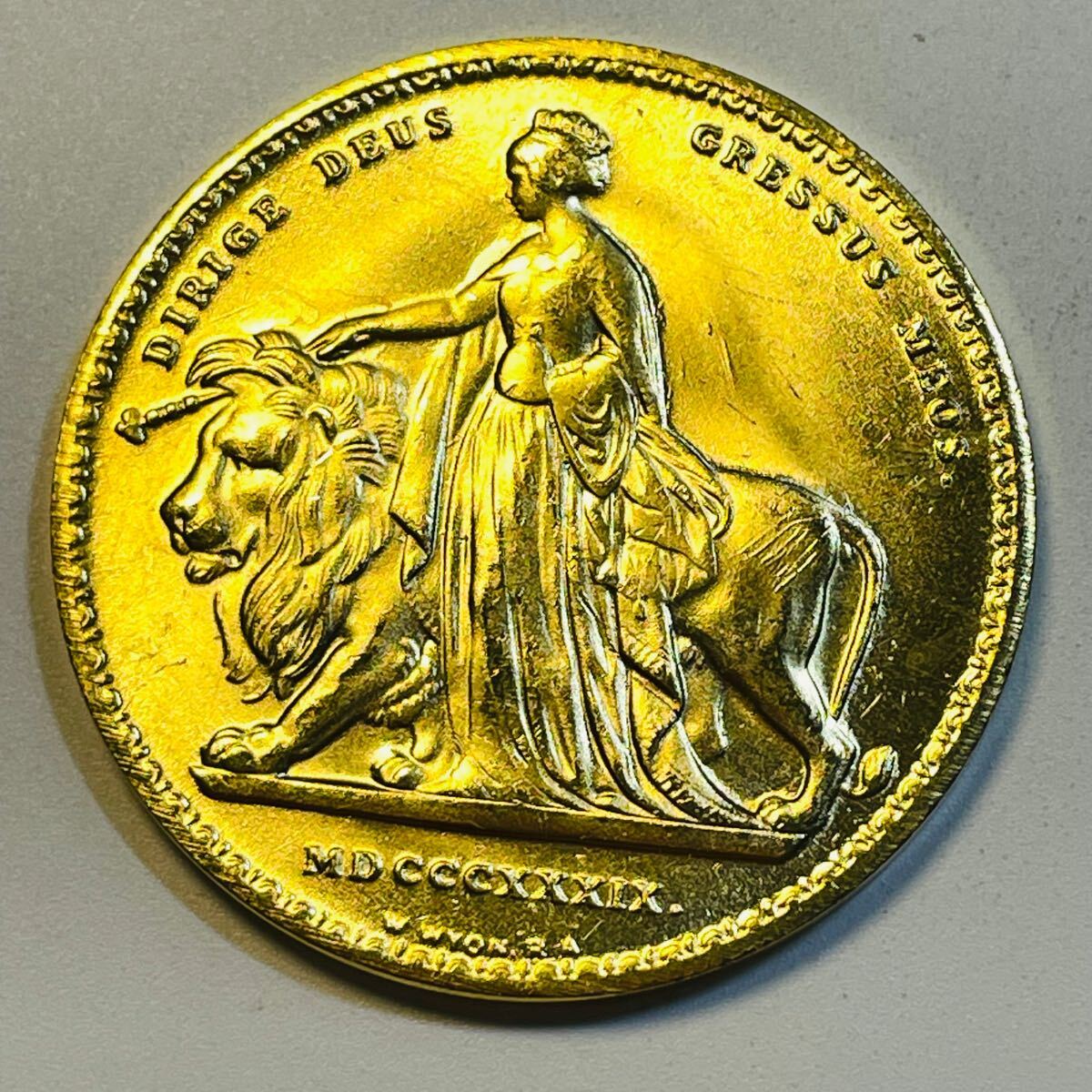 イギリス 硬貨 古銭 ヴィクトリア女王 1939年 ウナとライオン
