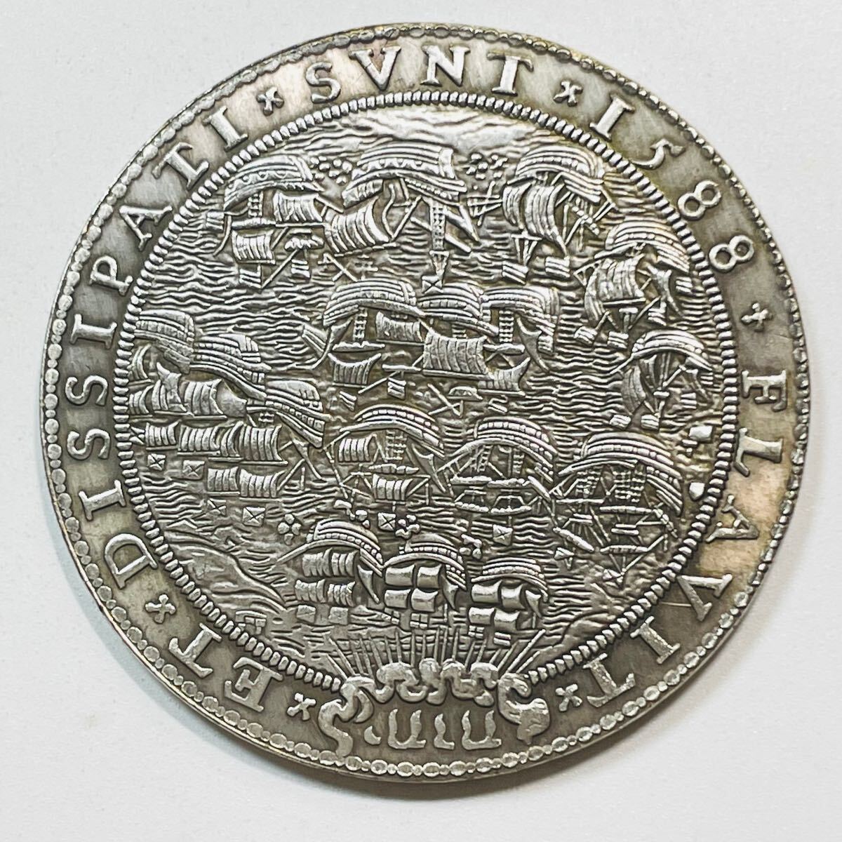 オランダ 硬貨 古銭 メダル 1588年 アルマダの海戦 スペイン無敵 オランダ 硬貨 古銭 メダル 1588年 アルマダの海戦 スペイン無敵