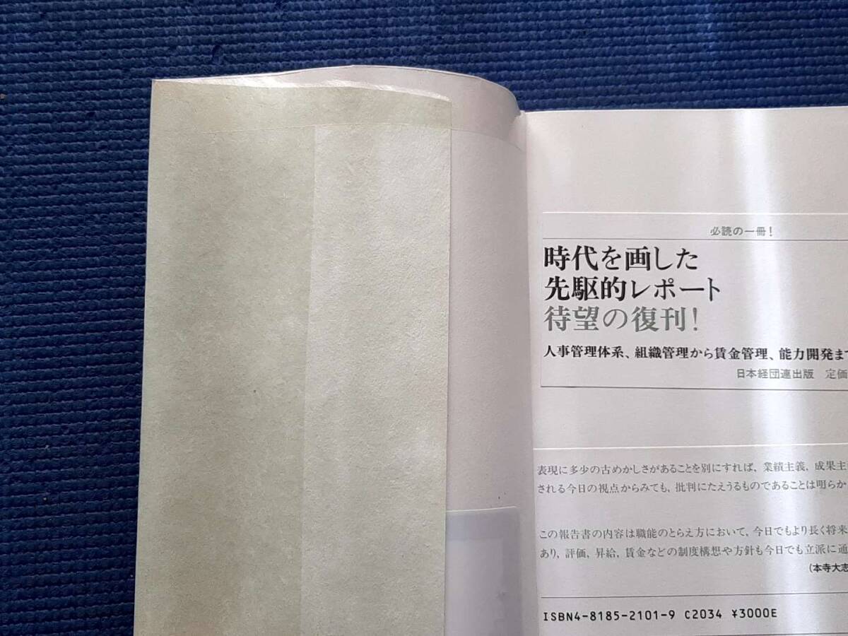 除籍本 能力主義管理 その理論と実践 日本経団連出版 絶版 除籍本 能力主義管理 その理論と実践 日本経団連出版 絶版