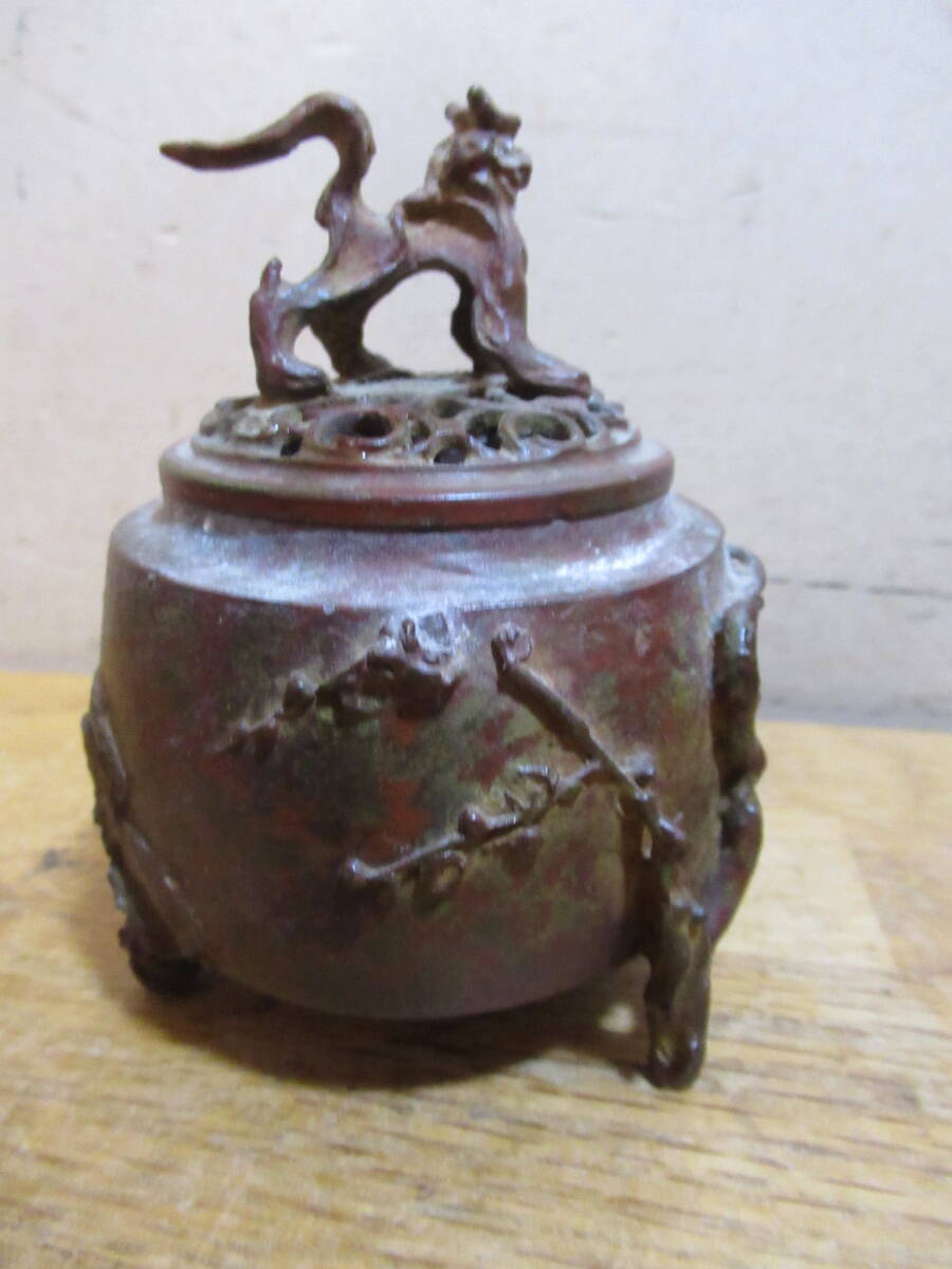 高岡銅器 香炉 蝋型鋳銅器 箱無し 三好三治 作 中古品 検索 高岡銅器 香炉 蝋型鋳銅器 箱無し 三好三治 作 中古品 検索