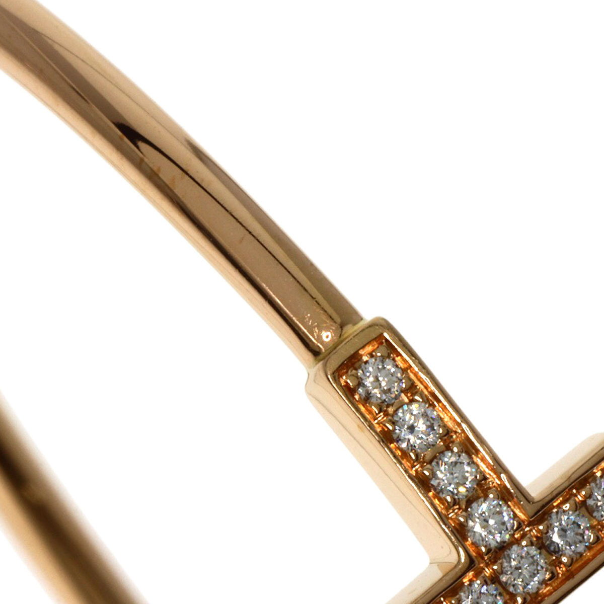 TIFFANY&Co. ティファニー Tワイヤー マザーオブパール ダイヤモンド ブレスレット K18イエローゴールド レディース 中古