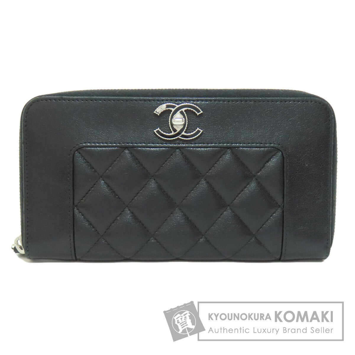CHANEL シャネル マドモアゼル シルバー金具 長財布（小銭入れあり） ラムスキン レディース 中古