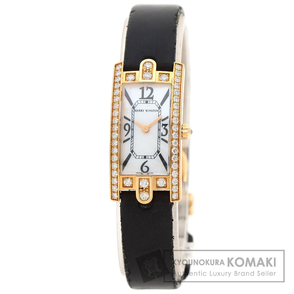 HARRY WINSTON ハリーウィンストン AVCQHM16 アヴェニューCミニ 腕時計 K18ピンクゴールド サテン レディース 中古