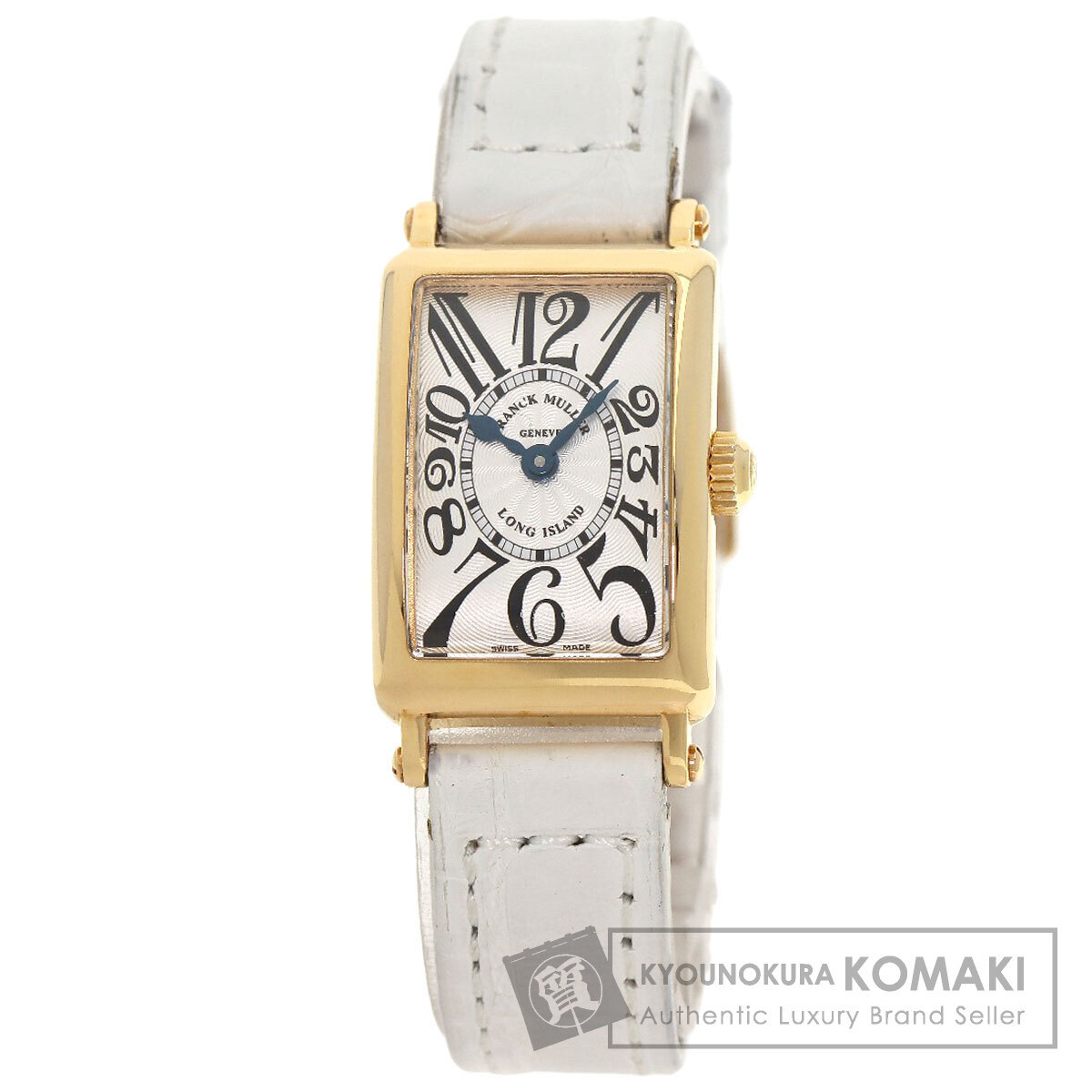 FRANCK MULLER フランクミュラー 802QZ ロングアイランド 腕時計 K18イエローゴールド 革 レディース 中古