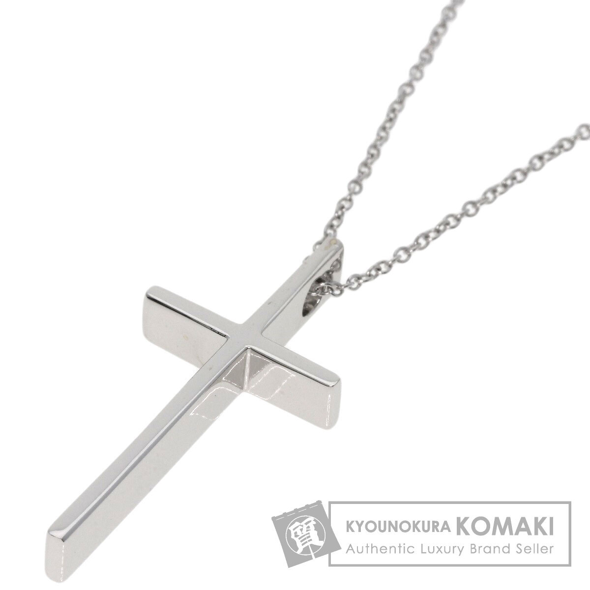 TIFFANY&Co. ティファニー メトロクロス ネックレス K18ホワイトゴールド レディース 中古