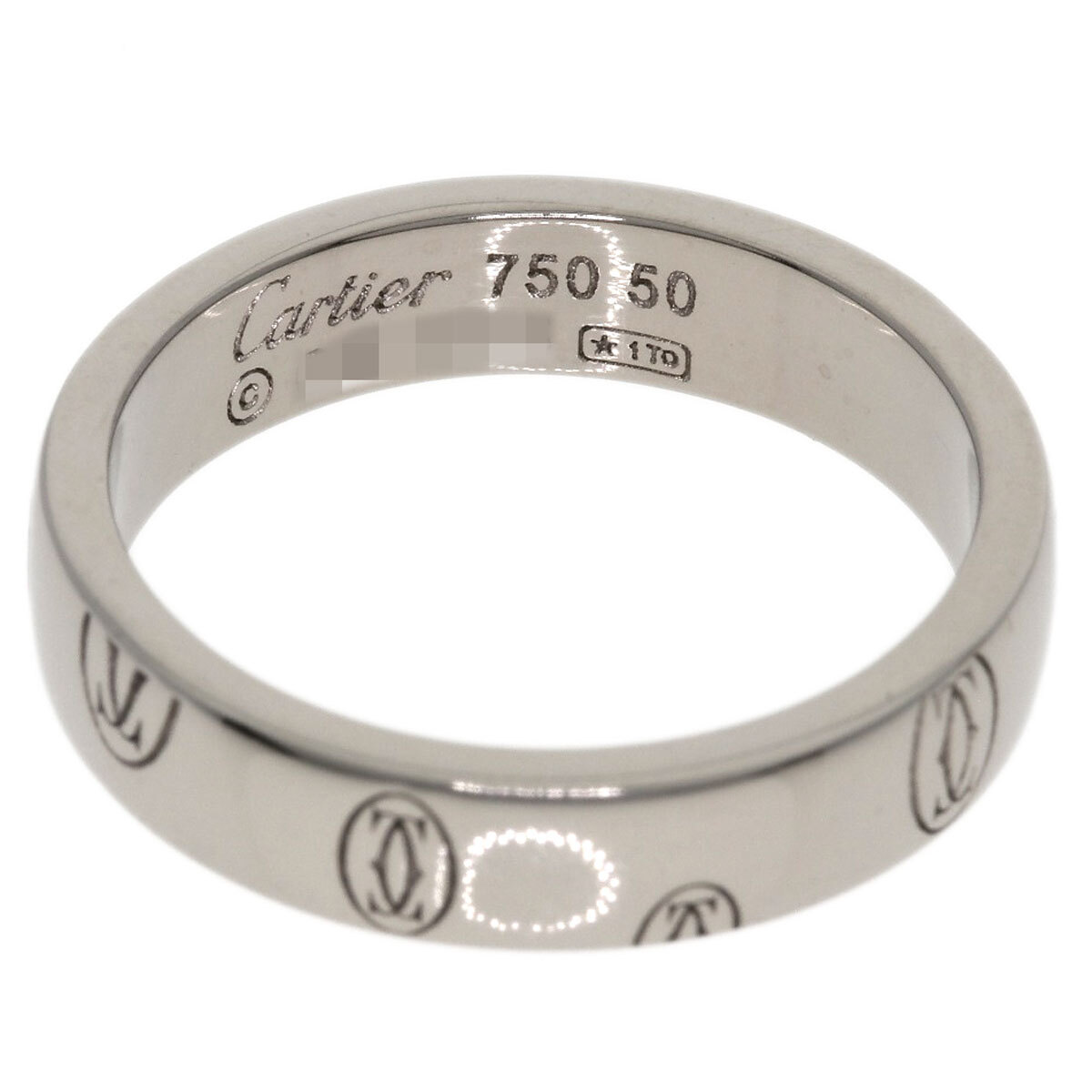 CARTIER カルティエ ハッピーバースデー #50 リング?指輪 K18ホワイトゴールド レディース 中古