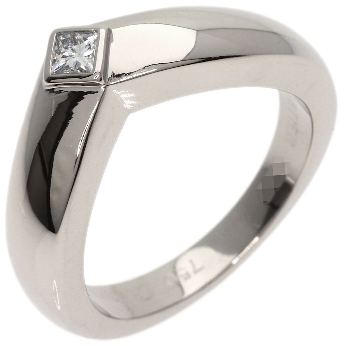 CARTIER Cartier to Lien доллар бриллиант #50 кольцо * кольцо K18 белое золото женский б/у 