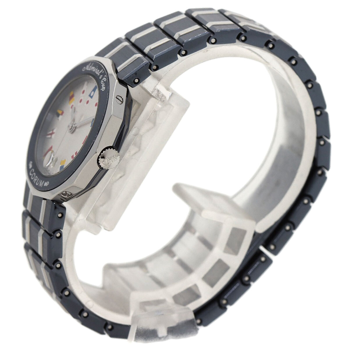 !_CORUM Corum C 39.610.30V50B Admiral z наручные часы нержавеющая сталь SS женский б/у 