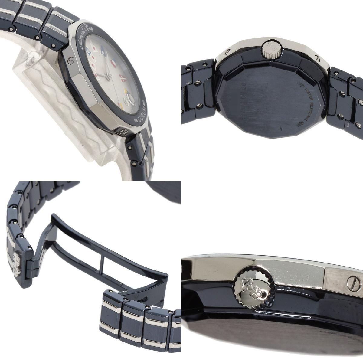 !_CORUM Corum C 39.610.30V50B Admiral z наручные часы нержавеющая сталь SS женский б/у 
