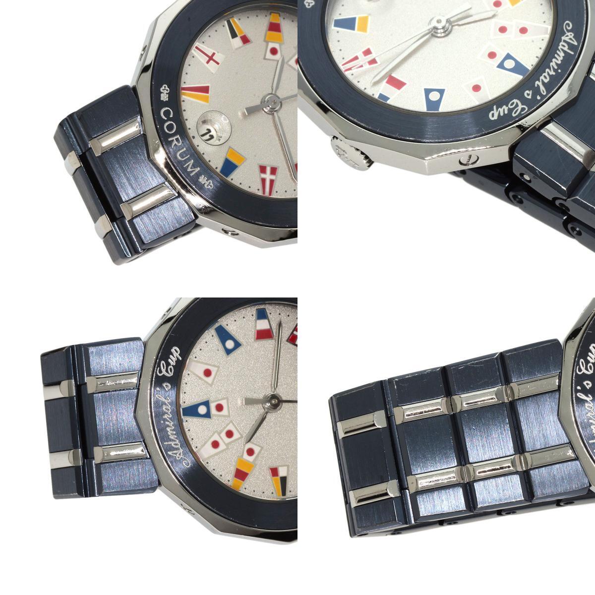 !_CORUM Corum C 39.610.30V50B Admiral z наручные часы нержавеющая сталь SS женский б/у 