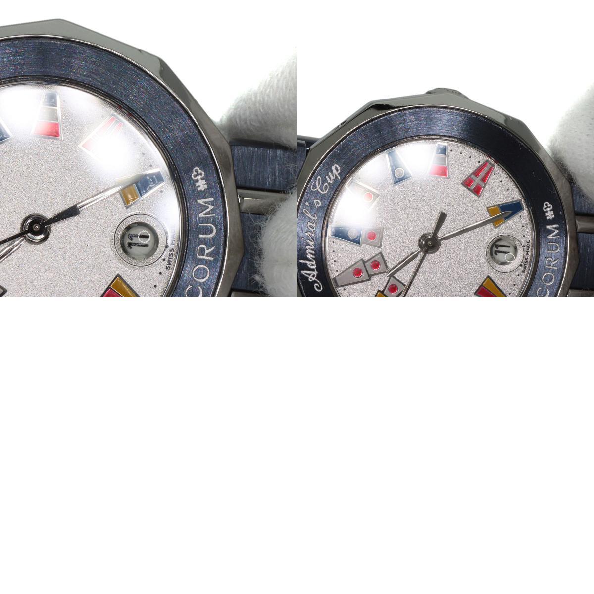 !_CORUM Corum C 39.610.30V50B Admiral z наручные часы нержавеющая сталь SS женский б/у 