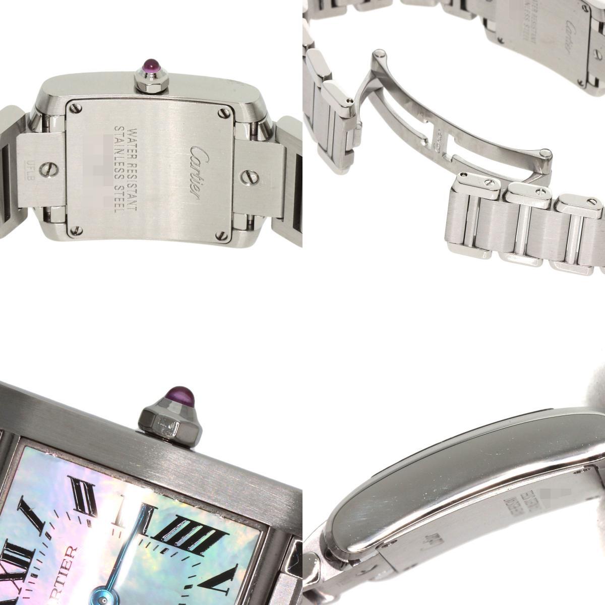 CARTIER カルティエ W51028Q3 タンクフランセーズ SM 腕時(shí)計(jì) ステンレススチール SS レディース 中古