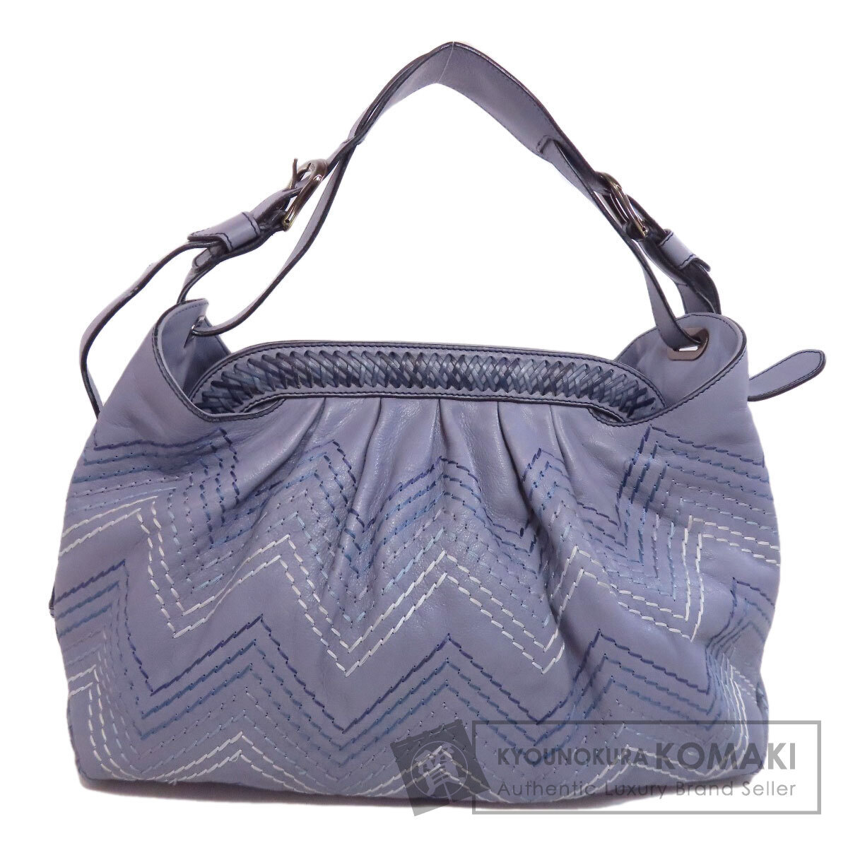 FENDI フェンディ ステッチ ワンショルダー ショルダーバッグ レザー レディース 中古