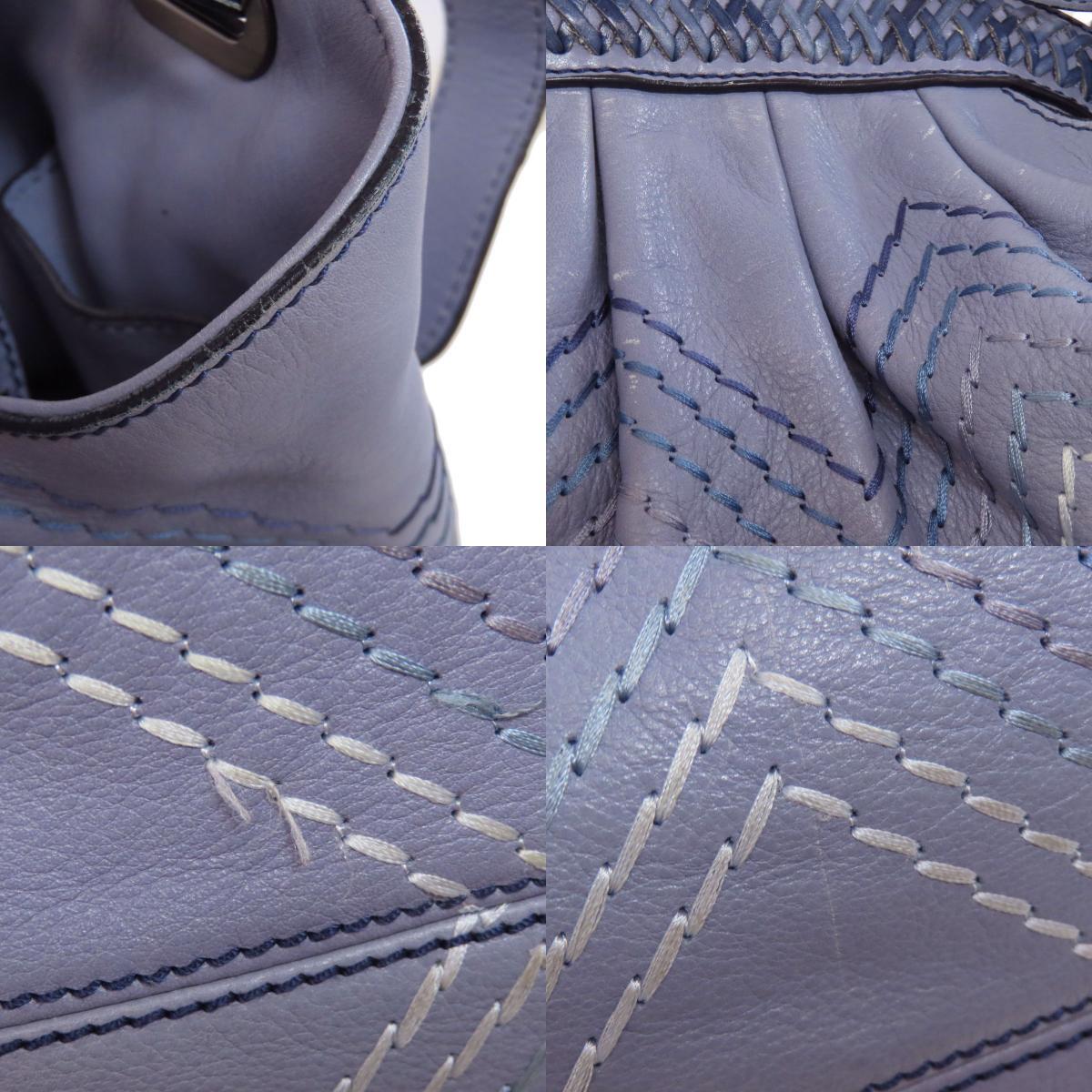 FENDI フェンディ ステッチ ワンショルダー ショルダーバッグ レザー レディース 中古