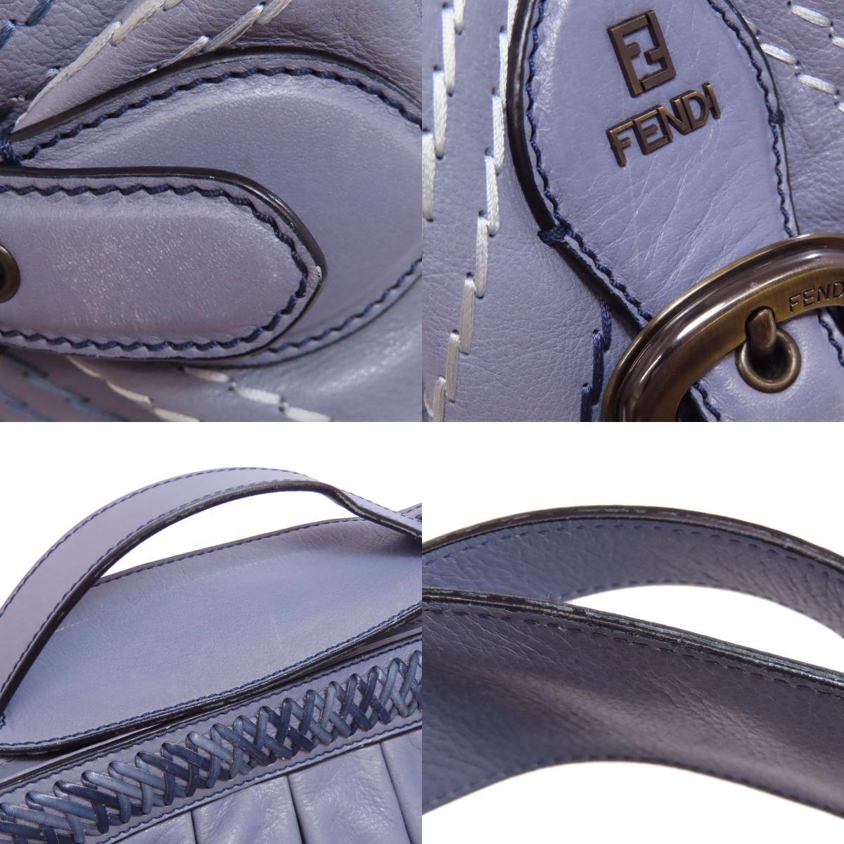 FENDI フェンディ ステッチ ワンショルダー ショルダーバッグ レザー レディース 中古